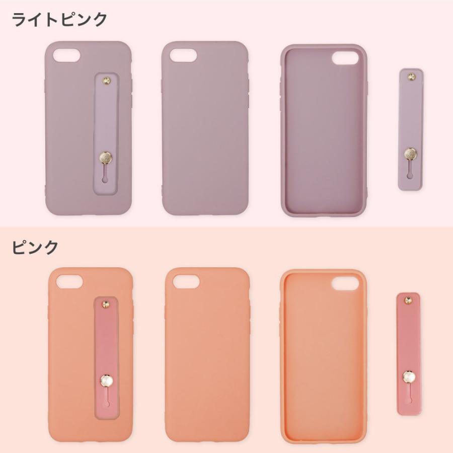 iPhone X XS ケース 韓国 シリコン おしゃれ ベルト付き スマホケース 