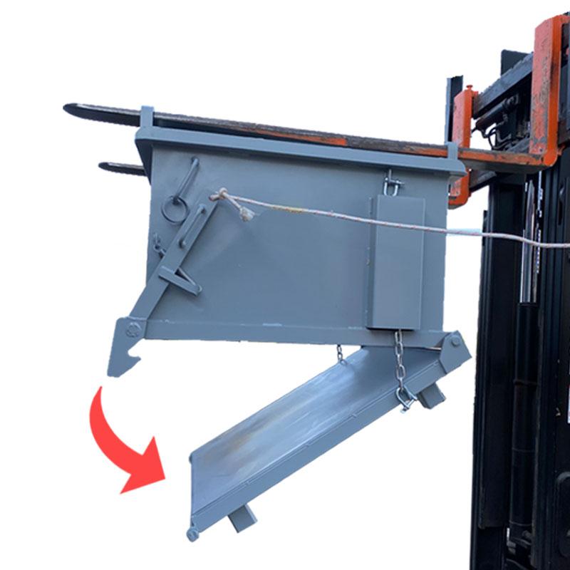 フォークリフト用スクラップボックス 業務用産廃コンテナ db500|フォークリフトアタッチメント 爪取付 スクラップ台車 |  | 08
