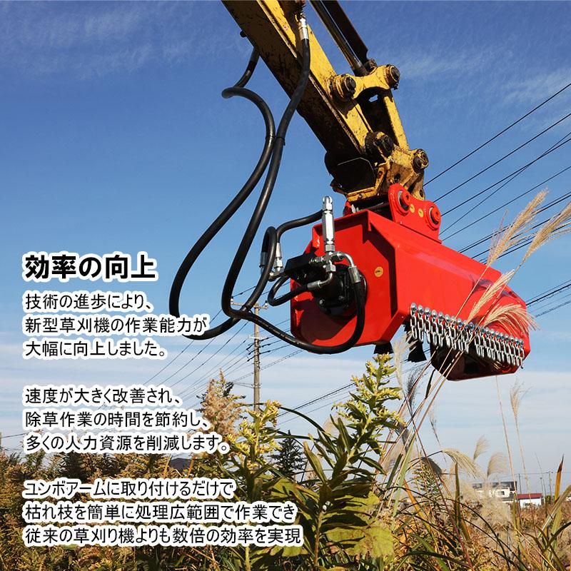 草刈機 ショベル用草刈機 ショベル用ハンマーナイフモアー 除草 4-6T