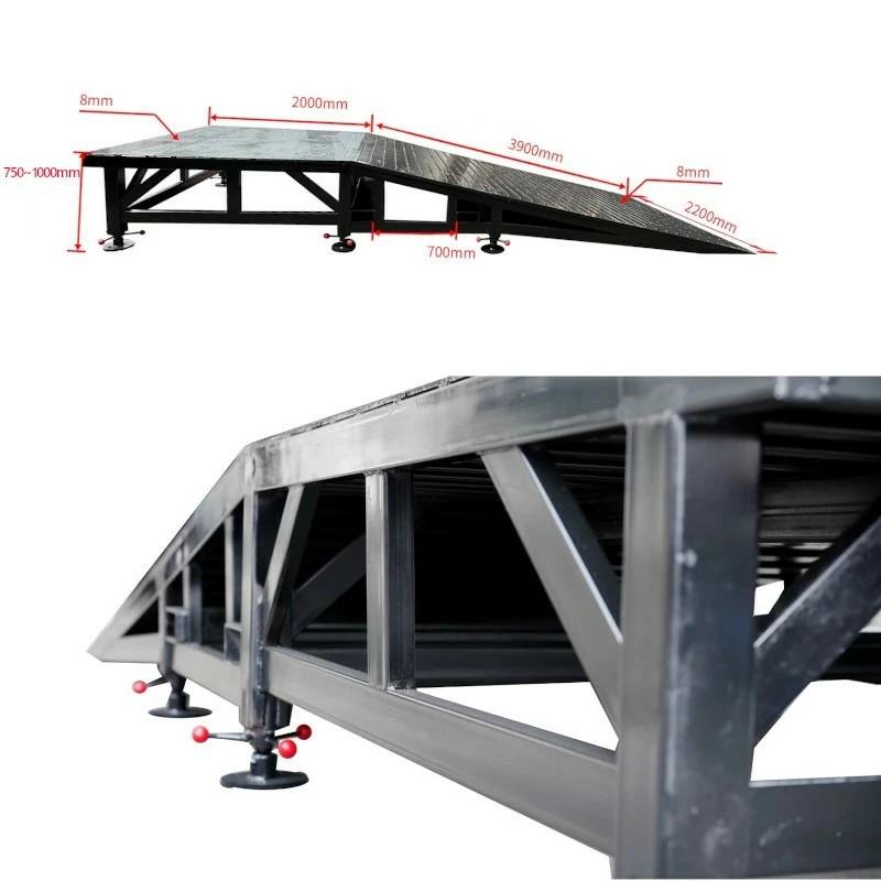 ユンボ積み込みスロープ ユンボダンプ積載 建機積込スロープ 建設機械スロープ 重機積み下ろし スロープ 鉄製スロープ大型 長約5.9m幅2.2M 最大荷重15T |  | 06