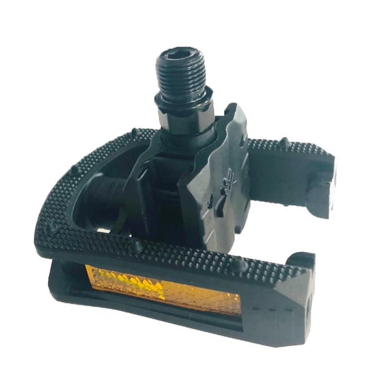 折りたたみ式ペダル 自転車用ペダル ブラック 左右セット | リフレクター(反射板)付き フラットペダル |  | 07