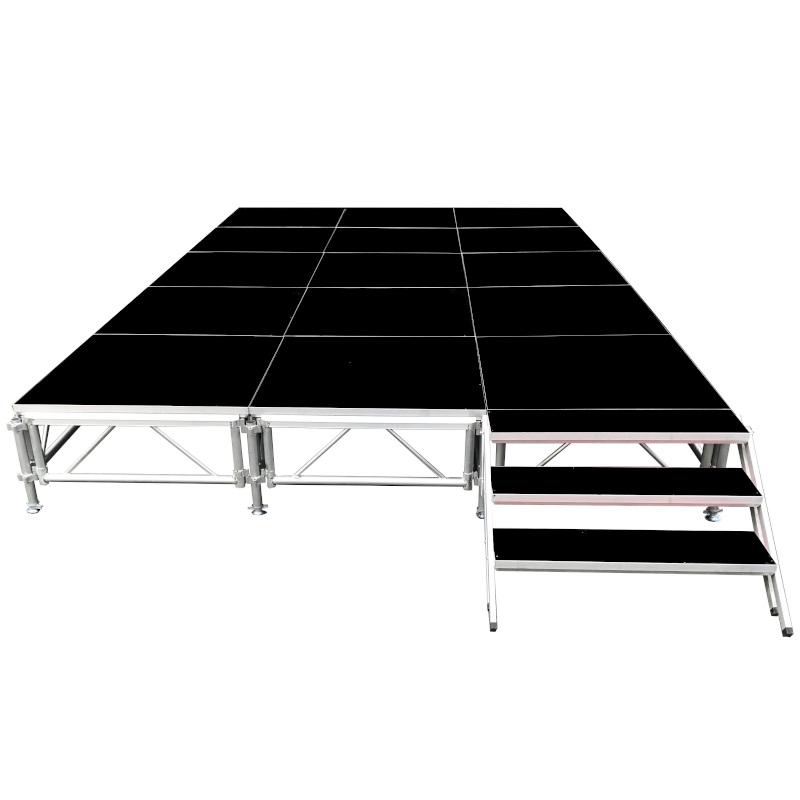 イベント ステージ 3x5m 折りたたみ アルミ ステージセット 軽量 組立 朝礼台 ステージ台 指揮台 舞台 文化祭｜ideabike