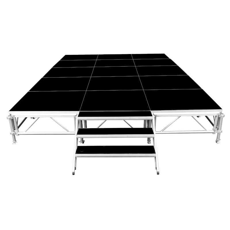 イベント ステージ 3x5m 折りたたみ アルミ ステージセット 軽量 組立