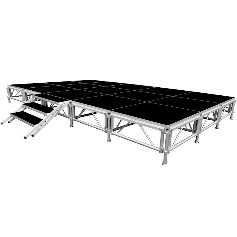 イベント ステージ 3x5m 折りたたみ アルミ ステージセット 軽量 組立 朝礼台 ステージ台 指揮台 舞台 文化祭 |  | 03