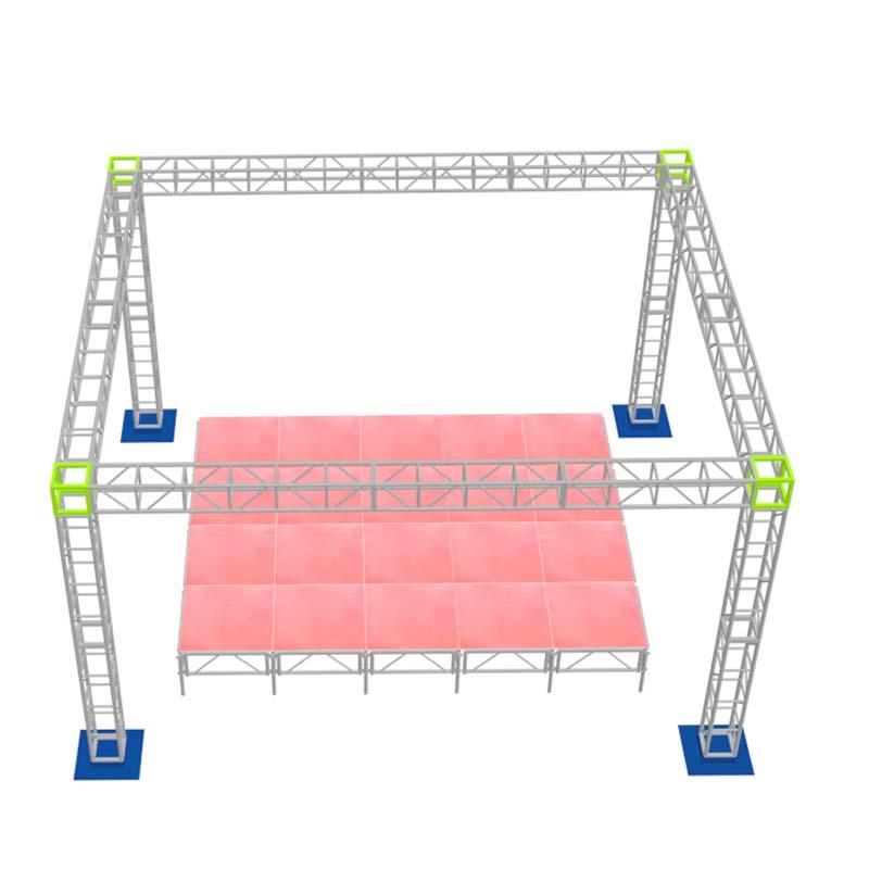 トラスセット ステージトラス7×7×4m 軽量 アルミ 高さ4m|仮設 トラスセット ステージトラス7×7×4m 軽量 アルミ 高さ4m|仮設