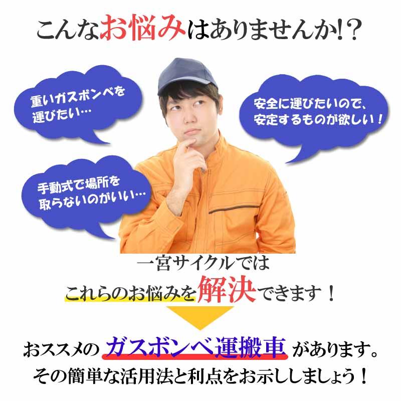 ガスボンベ台車 4輪 ボンベカート 2本積用 荷重200kg TY130 | プロパン用運搬車 ガスボンベ 運搬車 ボンベ台車 |  | 02