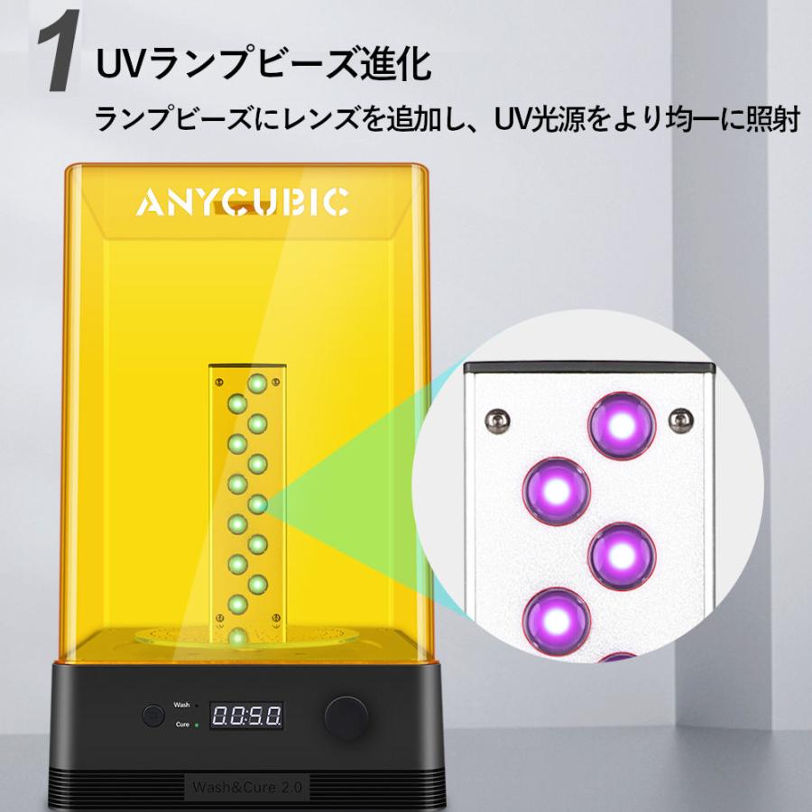 ANYCUBIC Cure&Wash Machine2.0 洗浄硬化機 洗浄/UV硬化ボックス 3d
