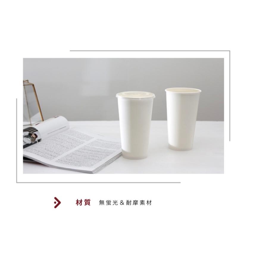 CA22009【Cold用 紙コップ -白 16oz/480ml】口径90*128mm PE両面コーティング 1箱1000個/1袋50個の画像