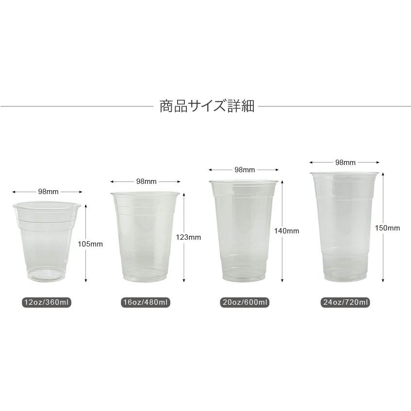 CS60001【PET- プラカップ 20oz/600ml 口径98mm 】-1箱1000個/1袋50個の画像