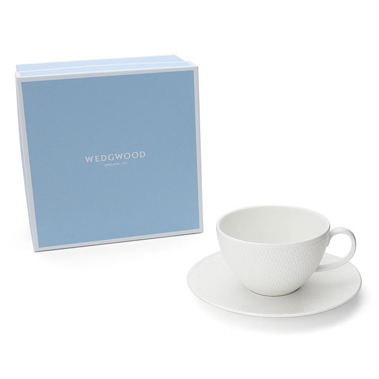  ウェッジウッドのホワイト陶器セット Wedgwood ティーカップ・ソーサー 白 陶器 6セット