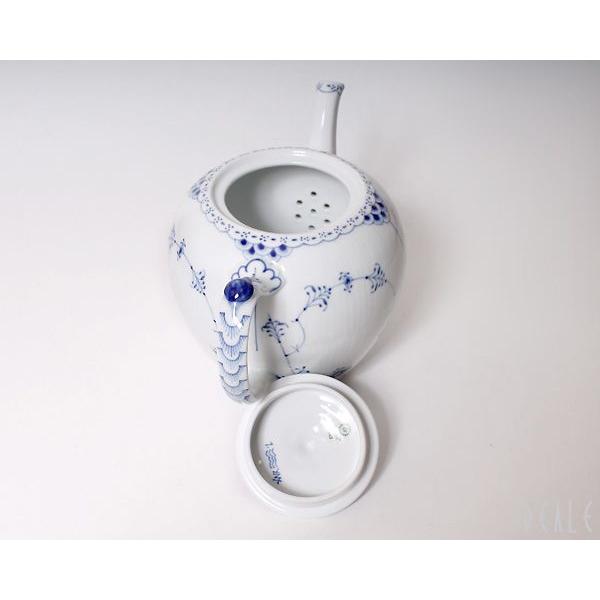 ロイヤルコペンハーゲン ブルーフルーテッド フルレース 顔付 ティーポット ブルーフルーテッド 並行輸入品 ロイヤルコペンハーゲン フルレース