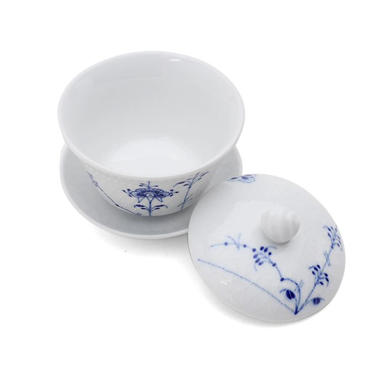 ロイヤルコペンハーゲン 2500 ブルーパルメッテ 062 蓋つき カップ＆ソーサー ペア 210ml Royal Copenhagen Blue Palmette ギフト 結婚祝い 贈り物 爆買の画像