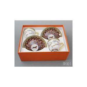 エルメス シュバルドリアン シュヴァルドリアン 9817 コーヒーカップ\u0026ソーサー ペア ギフト 結婚祝い プレゼント 贈り物 セール 爆買の画像