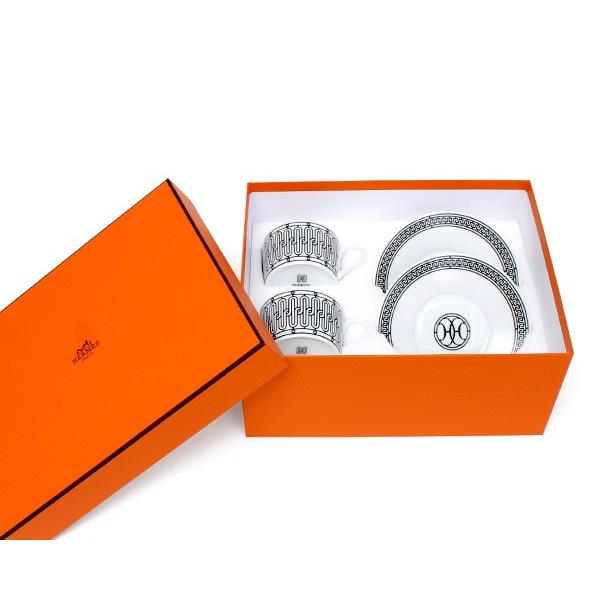 HERMES エルメス H Deco アッシュデコ ティーカップ&ソーサー HERMES エルメス H Deco アッシュデコ ティーカップ&ソーサー