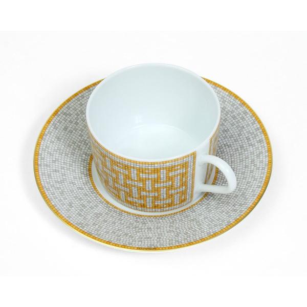 HERMES エルメス モザイク ティーカップ＆ソーサー ペア 160ml
