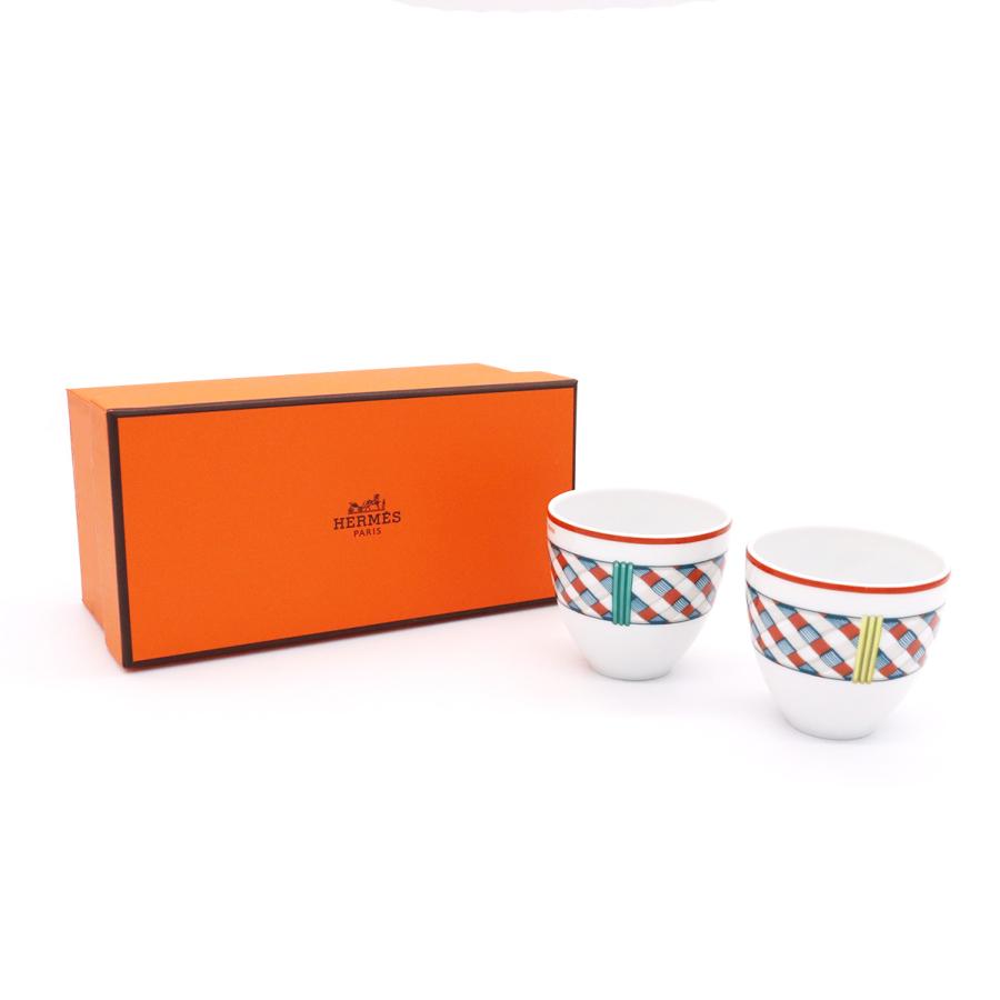 エルメス トレサージュ・エケストル タンブラー 90ml No.1 ペア HERMES Tressages questres タンブラー カップ 食器 ギフト 結婚祝い プレゼント 贈り物_7