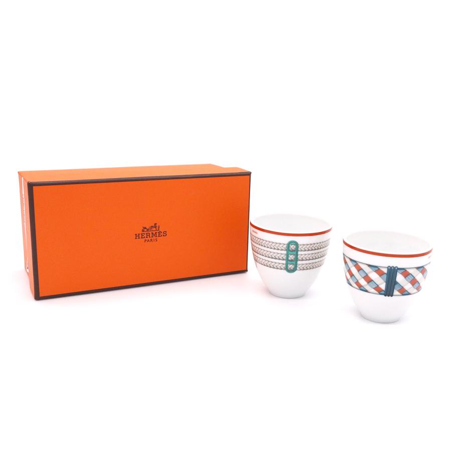 エルメス トレサージュ・エケストル タンブラー PM 90ml No.1＆No.2 ペア HERMES タンブラー カップ 食器 ギフト 結婚祝い プレゼント 贈り物 父の日 2026_7