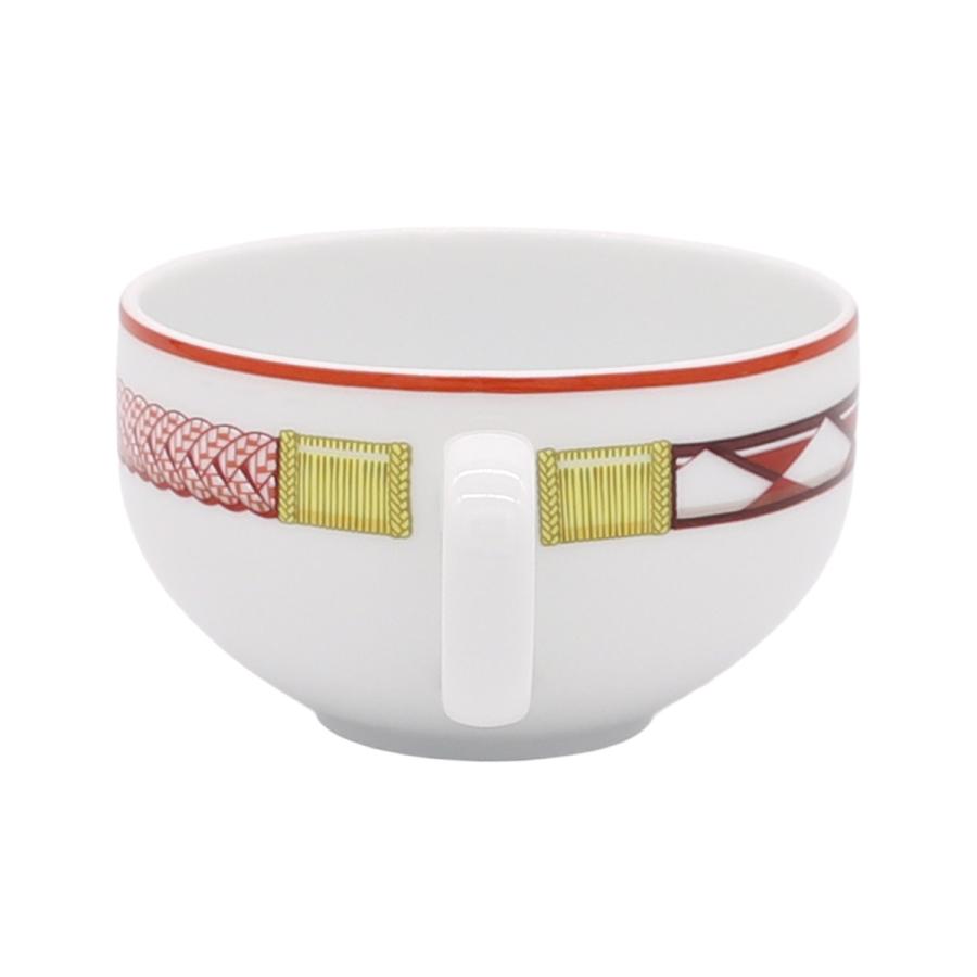 エルメス トレサージュ・エケストル ティーカップ＆ソーサー 200ml ペア HERMES 食器 セット ギフト 結婚祝い プレゼント 贈り物 食器セット ギフトセット 爆買の画像