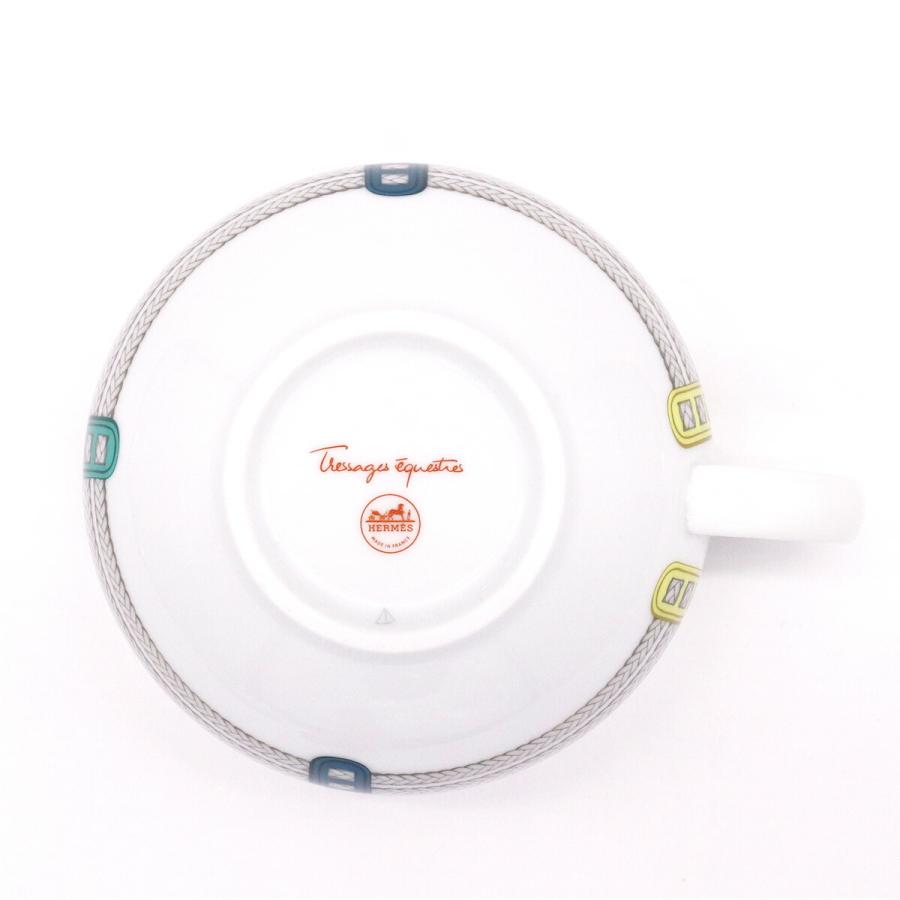 エルメス トレサージュ・エケストル モーニングカップ＆ソーサー 350ml ペア HERMES 食器 セット ギフト 結婚祝い 食器セット ギフトセット_6