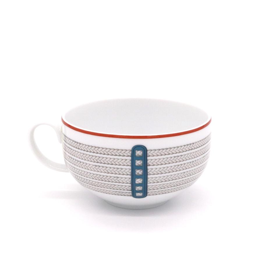 エルメス トレサージュ・エケストル モーニングカップ＆ソーサー 350ml ペア HERMES 食器 セット ギフト 結婚祝い プレゼント 贈り物 食器セット ギフトセットの画像