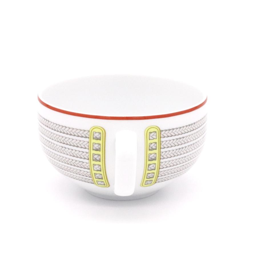 エルメス トレサージュ・エケストル モーニングカップ＆ソーサー 350ml ペア HERMES 食器 セット ギフト 結婚祝い プレゼント 贈り物 食器セット ギフトセットの画像