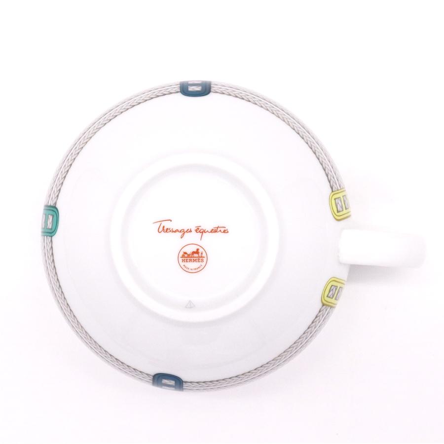 エルメス トレサージュ・エケストル モーニングカップ＆ソーサー 350ml ペア HERMES 食器 セット ギフト 結婚祝い プレゼント 贈り物 食器セット ギフトセットの画像
