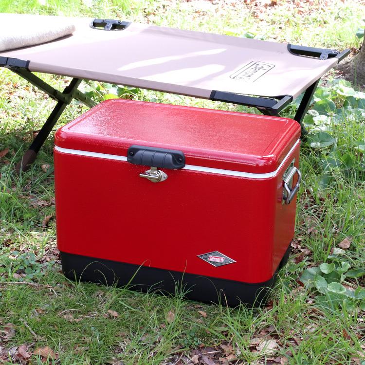 コールマン スチールベルトクーラーボックス 51L レッド Coleman 54QT