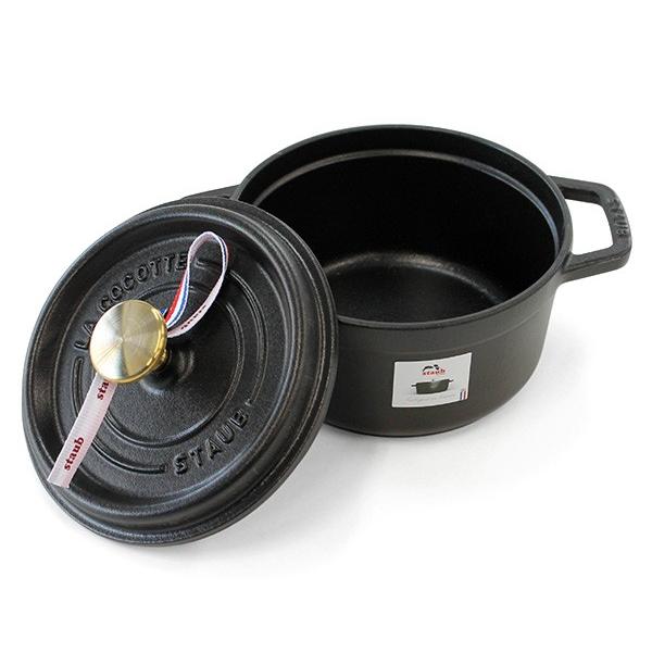 Staub ストウブ ココット ラウンド 16cm マットブラック 25 Staub ストウブ ココット ラウンド 16cm マットブラック 25