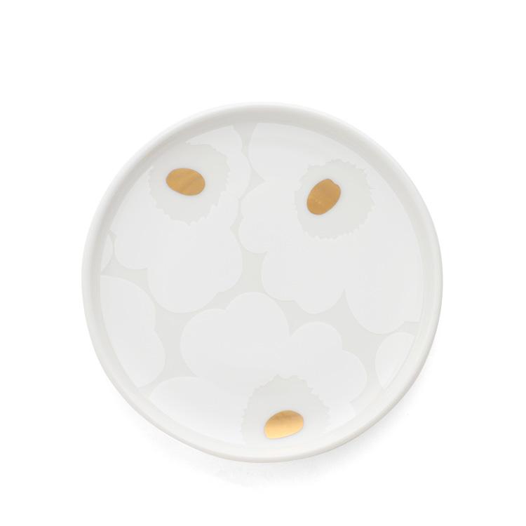 marimekko（マリメッコ） ウニッコ プレート 13.5cm ゴールド/ホワイト