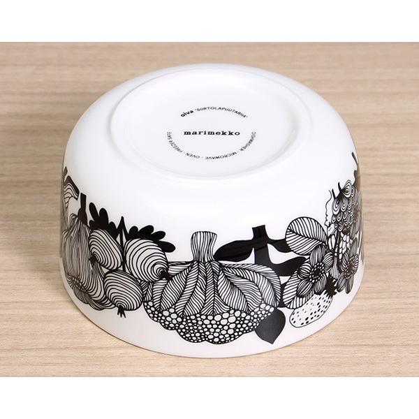 マリメッコ シイルトラプータルハ ボウル 500ml ホワイト/ブラック  