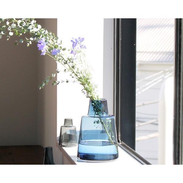 1617円 楽天1位 アウトレット 訳あり ホルムガード フローラ ベース 24cm ショート ブルー Holmegaard Flora Vase