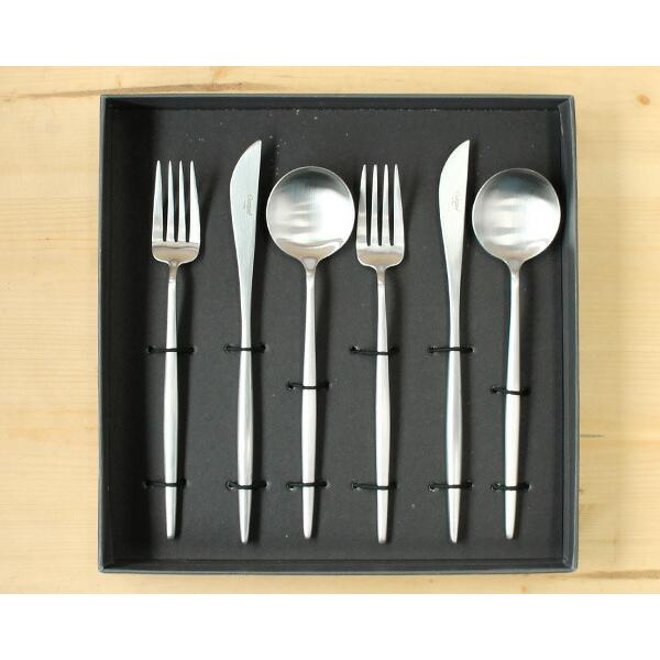 高級な クチポール Cutipol MOON ムーン マットシルバー ディナー