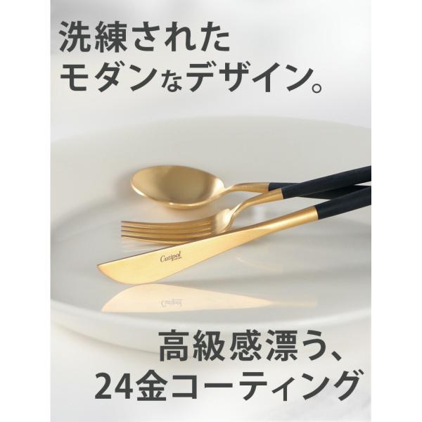 Cutipol（クチポール） ゴア ブラックマットゴールド ディナーセット +