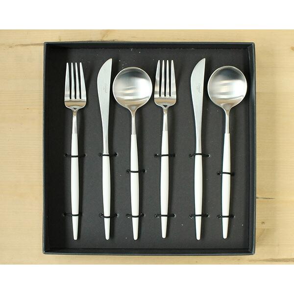 カトラリー セット クチポール ディナー6点セットクチポール ナイフ フォーク スプーン GOA ゴア ホワイト Cutipol ギフト 結婚祝い 正規販売代理店 化粧箱付