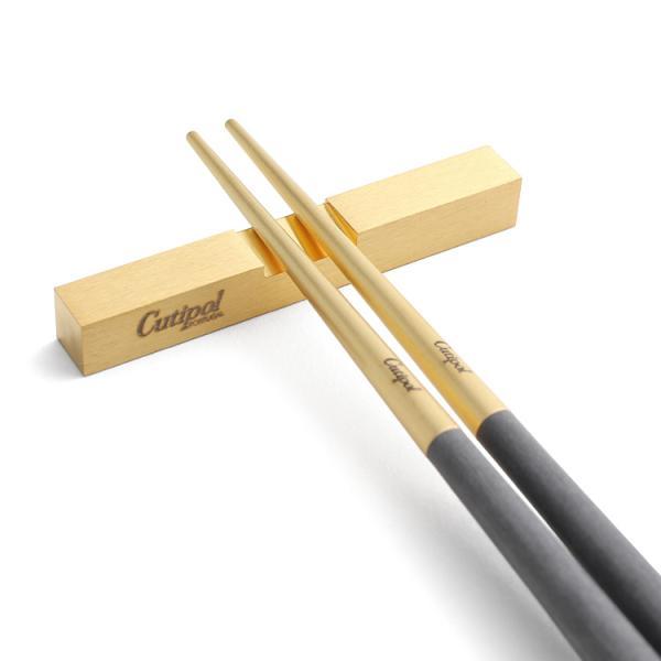 Cutipol（クチポール） クーベ 箸 + 箸置きセット グレーマット