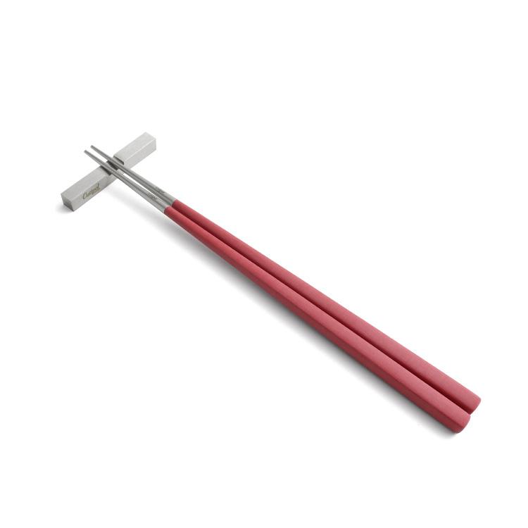 Cutipol（クチポール） クーベ 箸 + 箸置きセット レッド Cutipol KUBE