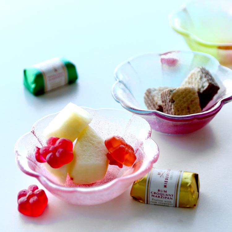 藍花 藍花×岩澤硝子 桜のいろどり 小鉢 3色セット 和食器 Aika 江戸