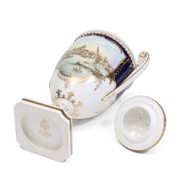 ロイヤルウースター ベース キングジョージ3世 限定品 Royal Worcester 蓋付き 花瓶 壺 新生活応援｜ideale｜06