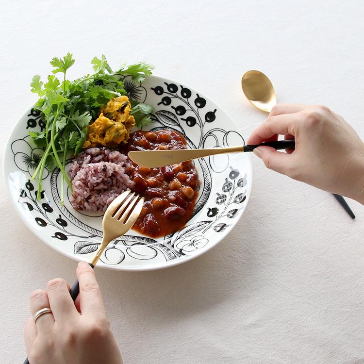 Cutipol クチポール ミオ ブラックマットゴールド ディナー6点セット  