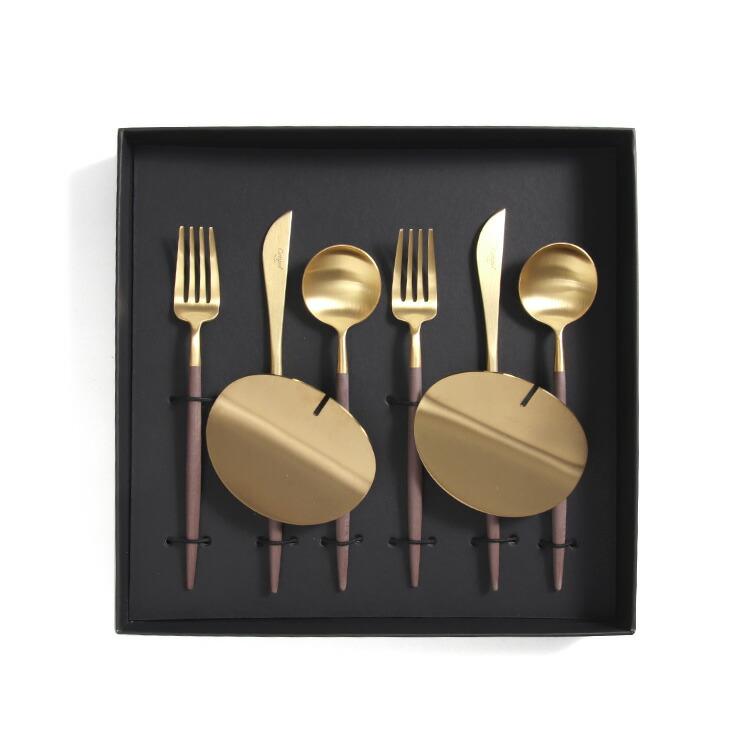 Cutipol（クチポール） ゴア ブラウンマットゴールド デザートセット +