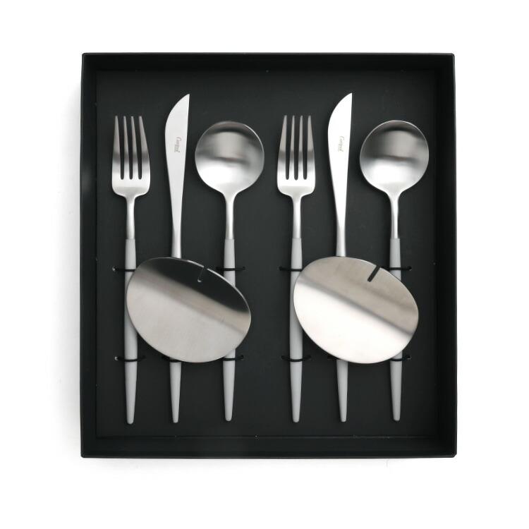 ★Cutipol クチポールGOA ディナー6pcs 箱付き　美品　ライトグレー Cutipol（クチポール） ゴア ライトグレー ディナーセット +