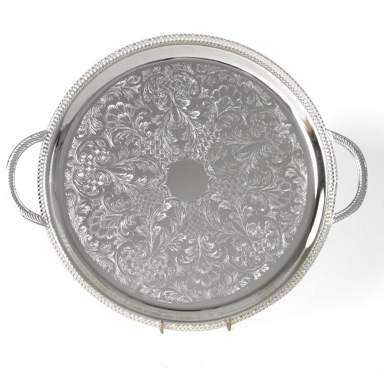 英国】チッペンデールのギャラリートレー / ドリンクトレー36 cm