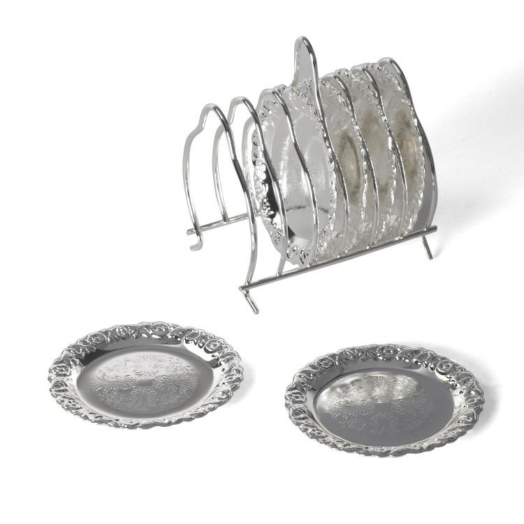 クイーンアン コースター6点＆ラック ハンドル付きセット 0/5896/2