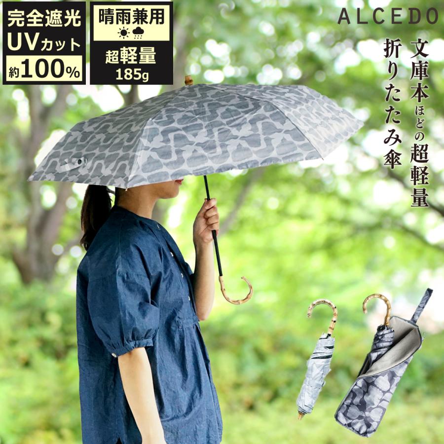折りたたみ傘 竹ハンドル ALCEDO アルセド ルプリエ バード 吸水ケース