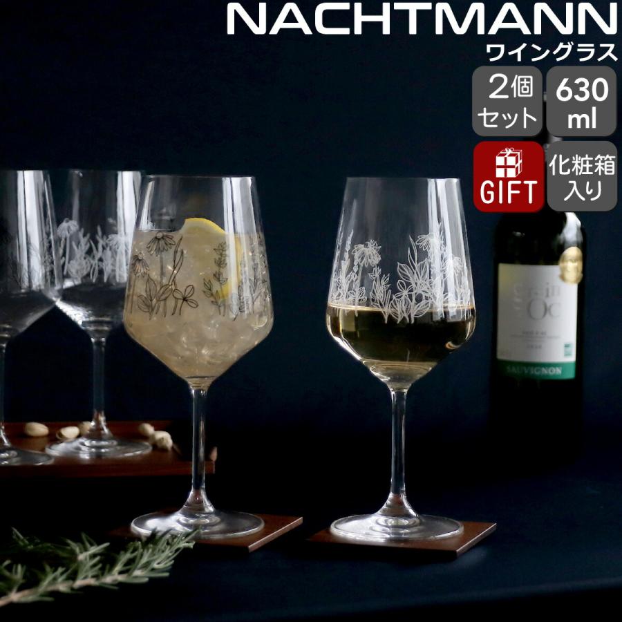 ヴィンテージ　Nachtmann ナハトマン ワイングラス 2脚セット Nachtmann ナハトマン タトゥー ワイングラス ボタニカル 630ml ペア