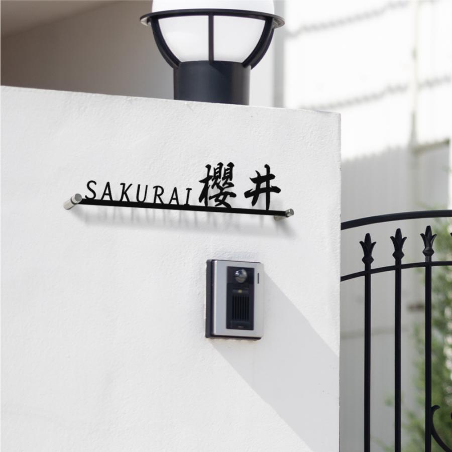 最も優遇の 北欧 表札 漢字と英字アルファベットの２つを併記 アイアン 塗装仕上げ Gs Nmpl 1058 アイアン風 住宅 オシャレ玄関 おしゃれ表札 戸建 玄関用 番地追加 有料オプション 真ん中配置追加する