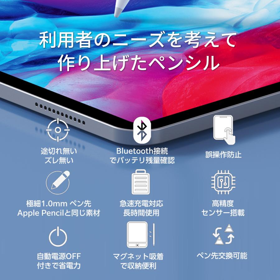 2024改良版・傾き感知】タッチペン iPadペンシル スタイラスペン 2024改良版・傾き感知】タッチペン iPadペンシル スタイラスペン