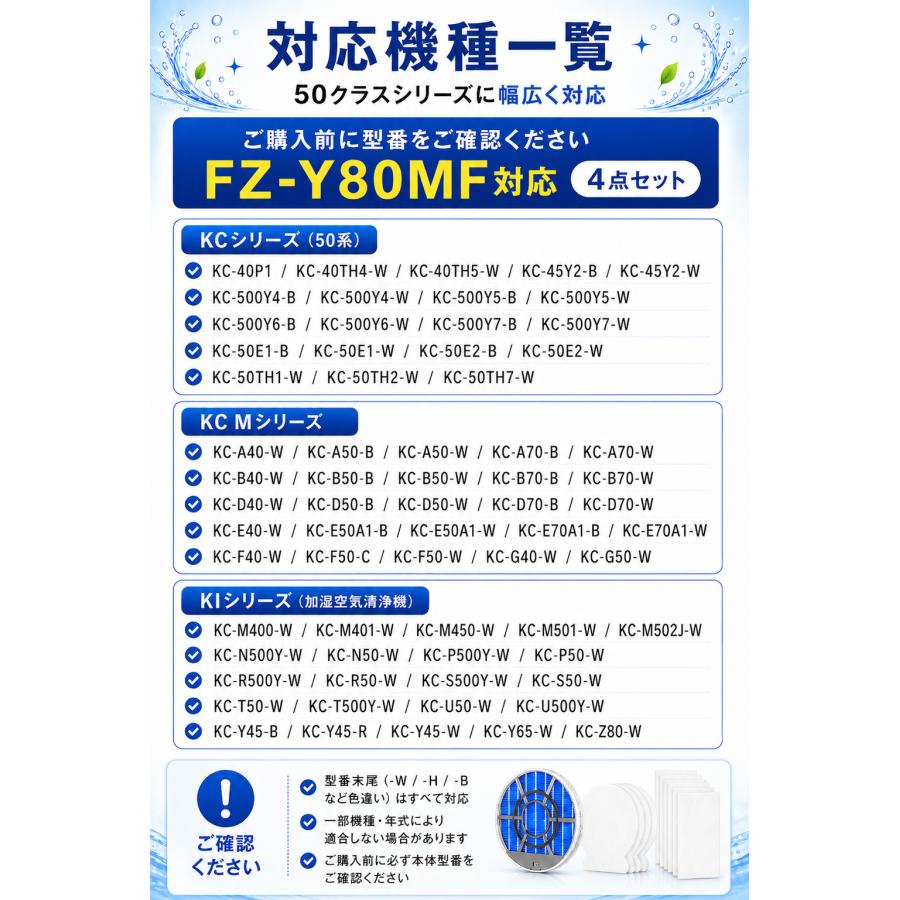 SHARP（シャープ） 空気清浄機 フィルター kc-g50 kc-e50 kc-j50 FZ