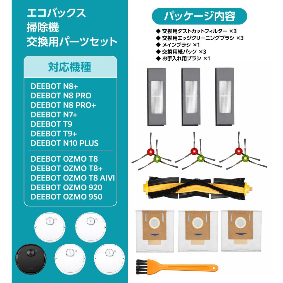 ECOVACS（エコバックス） 消耗品 DEEBOT OZMO 920/ T8/ N7/N8+/N10