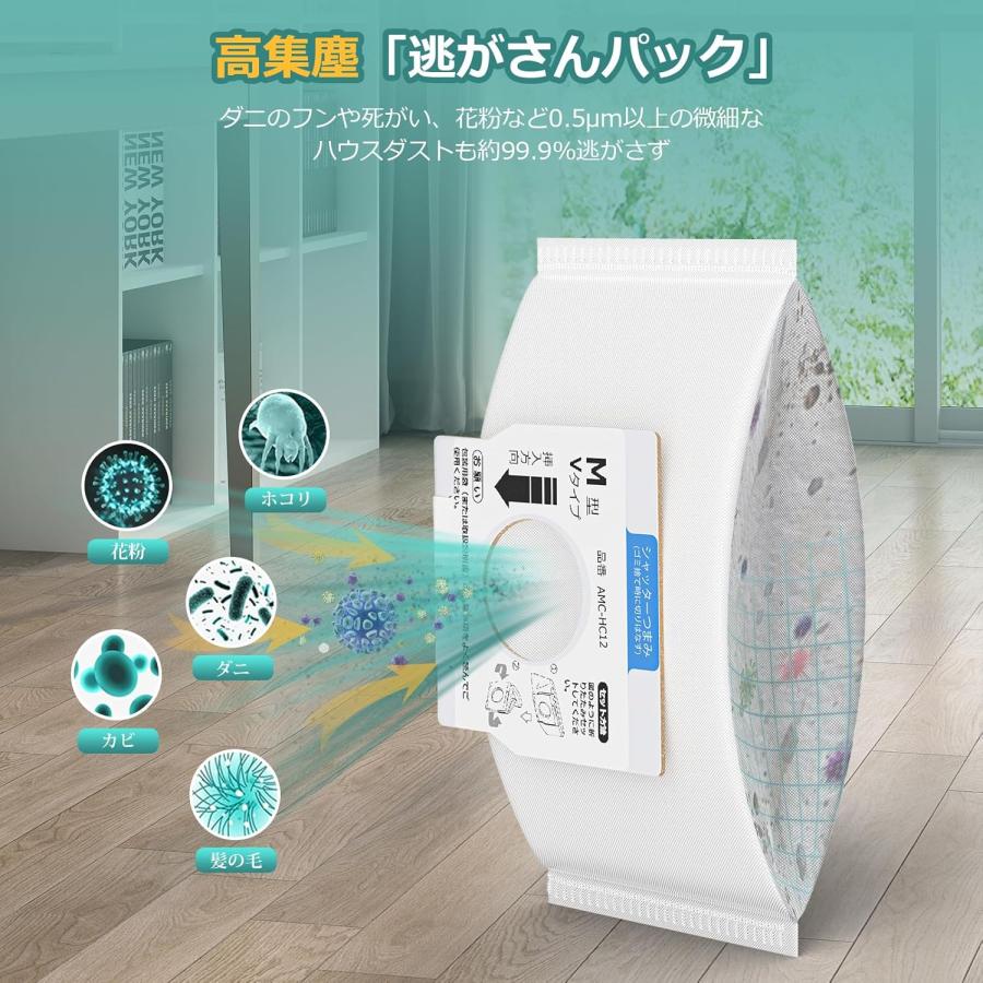 SHARP（シャープ） パナソニック掃除機用 AMC-HC12 紙パック 消臭